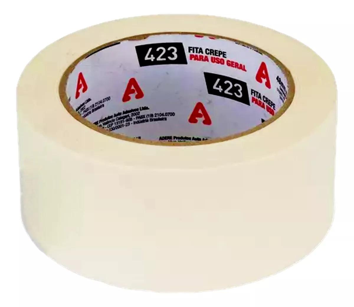 Rolo Fita Adesiva Crepe Uso Geral Larga 48mm X 50m